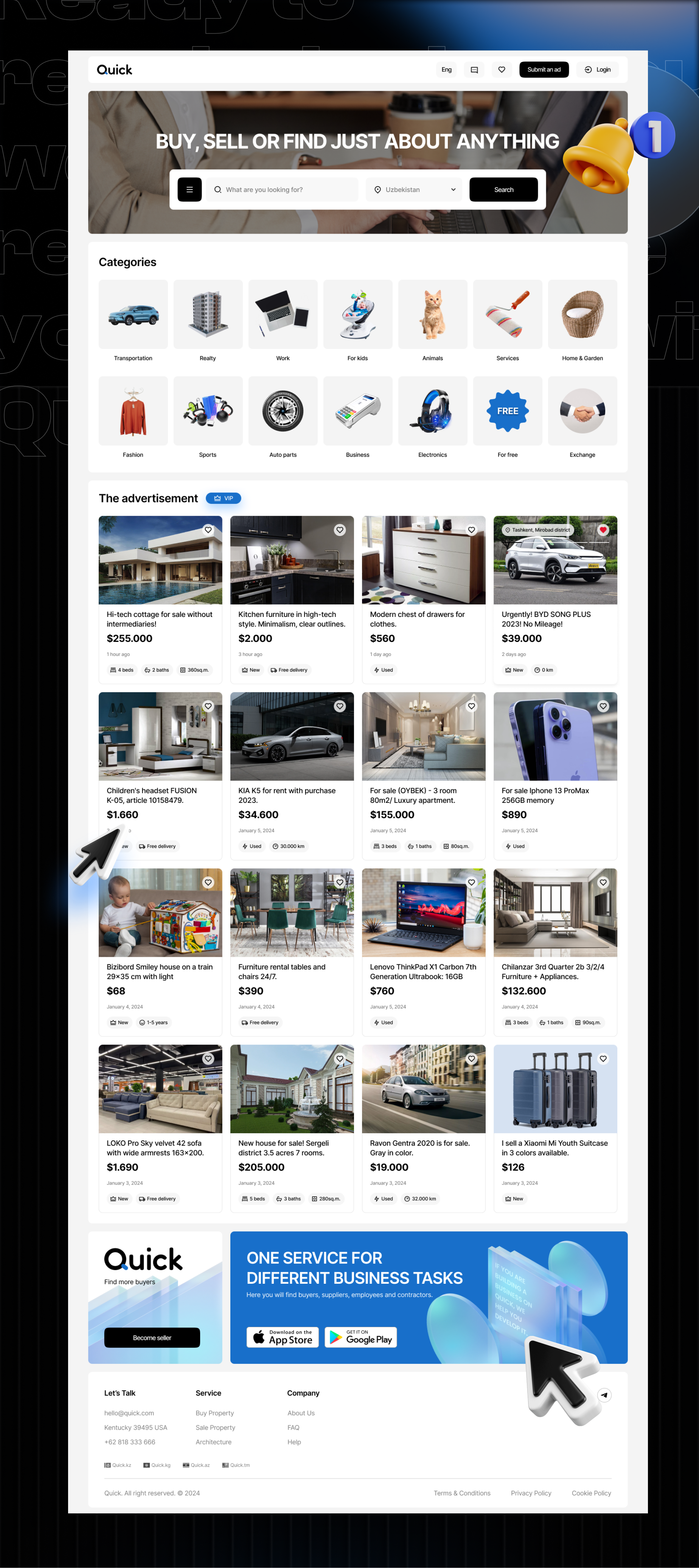 Quick - Modern Classified Buy and Sell Marketplace Flutter App with Admin Panel (Android, IOS)
