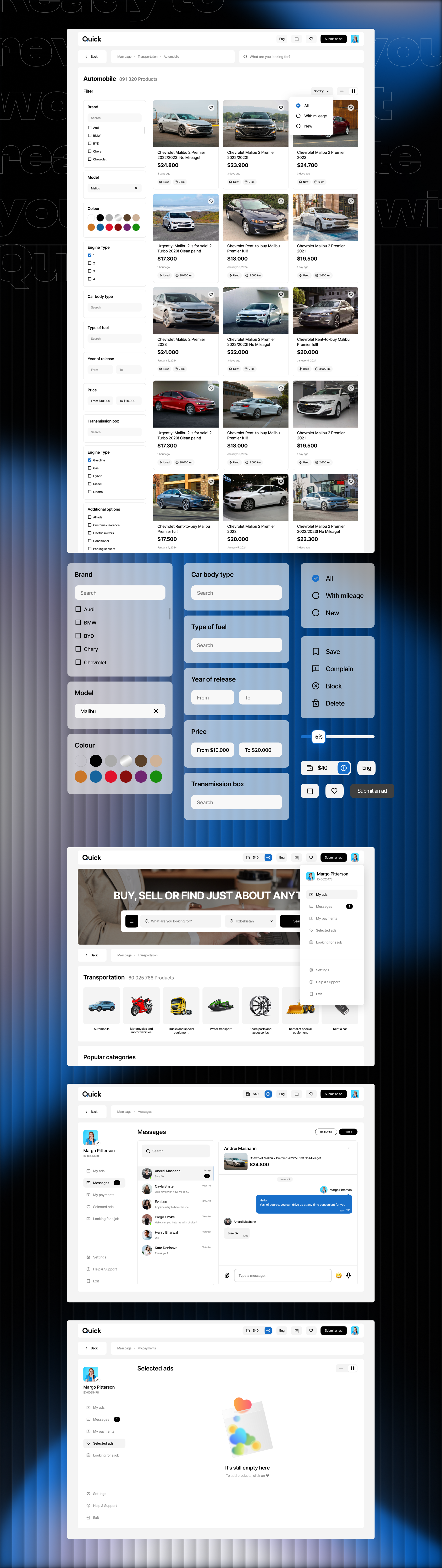 Quick - Modern Classified Buy and Sell Marketplace Flutter App with Admin Panel (Android, IOS)