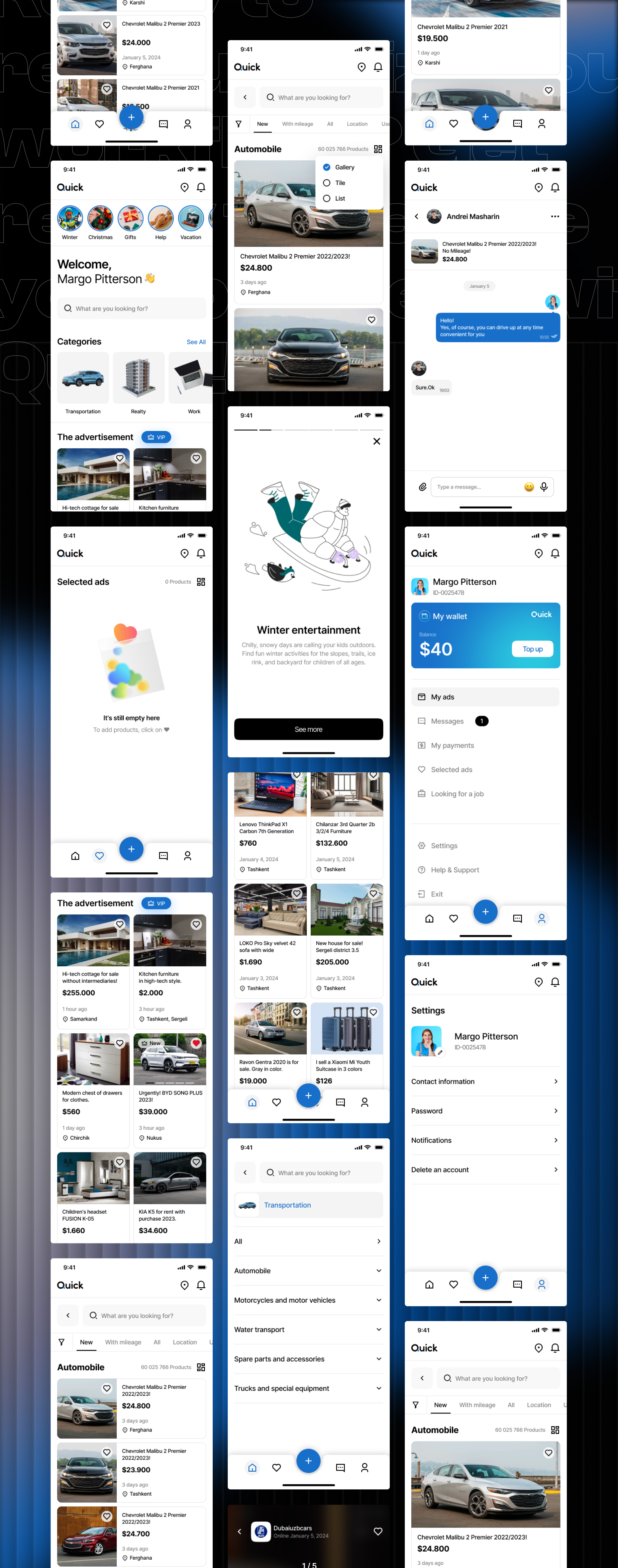Quick - Modern Classified Buy and Sell Marketplace Flutter App with Admin Panel (Android, IOS)