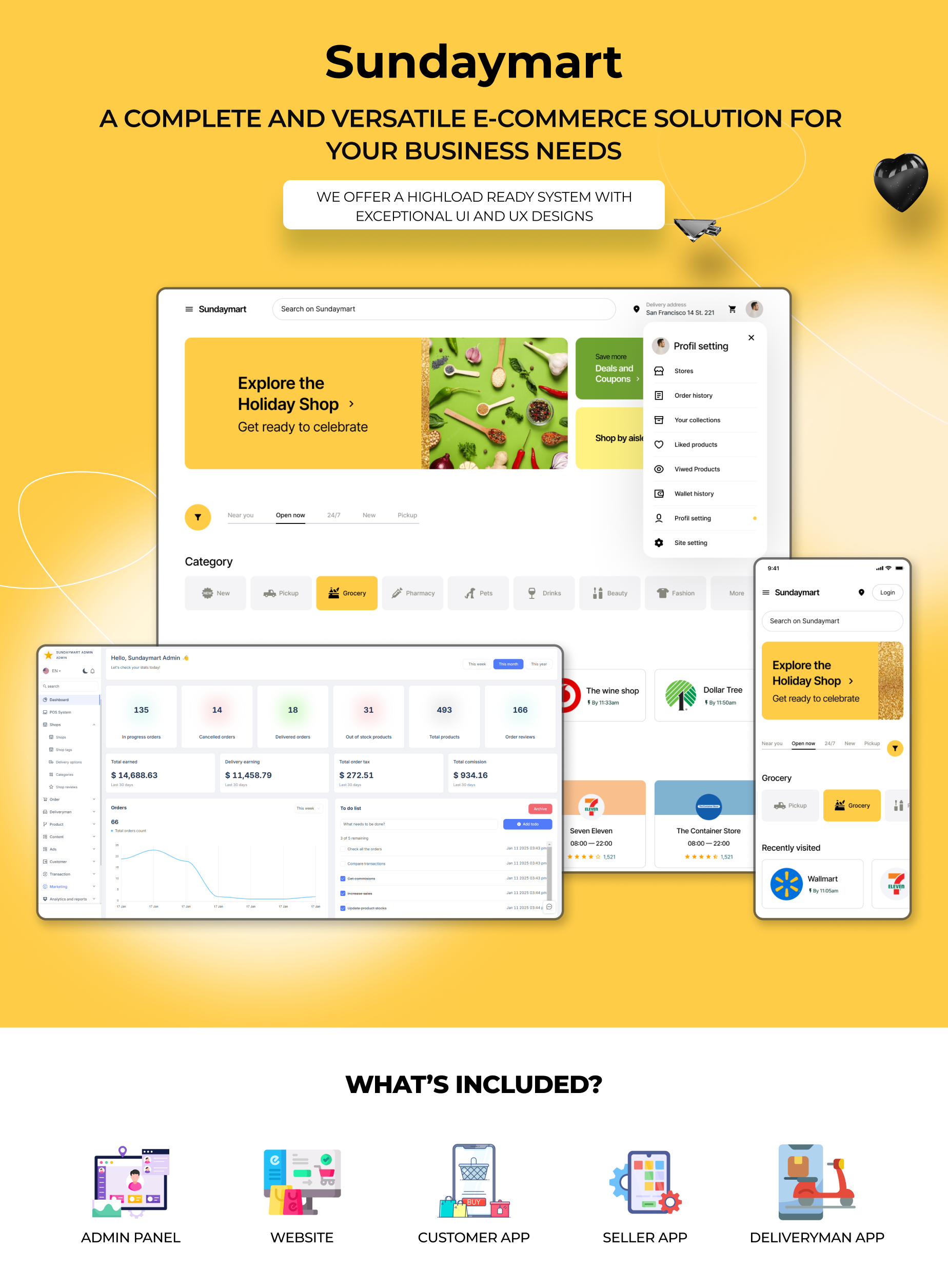 SundayMart - All-in-One Grocery Multivendor eCommerce (Web, Admin, User, Vendor, and Delivery) - 11
